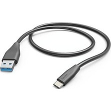 Hama 178396 1.5m USB-C - USB A Şarj/Data Kablosu – Siyah