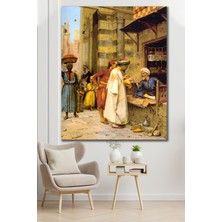 Hediyeler Kapında 90x130 Bazaar Kanvas Duvar Tablo