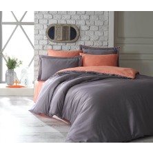 Dantela Vita Tuana Tek Kişilik Pamuk Saten Nevresim Takımı Turuncu