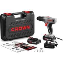 Crown CT-21055L Bmc Çift Akülü Matkap Vidalama 0.8-10 mm 14.4V 1.5 Ah