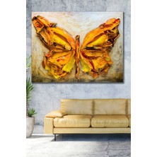 Hediyeler Kapında 50X70 Yağlı Boya Görünümlü Kelebek Kanvas Tablo