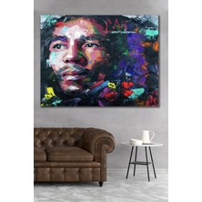 Hediyeler Kapında 90x130 Yağlı Boya Görünümlü Bob Marley Kanvas Tablo