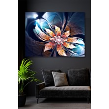 Hediyeler Kapında 50X70 Futuristik Çiçek Kanvas Duvar Tablo