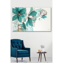 Hediyeler Kapında 50X70 Minimal Çiçek Kanvas Duvar Tablo