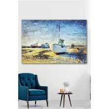 Hediyeler Kapında 50X70 Yağlı Boya Görünümlü Rıhtım Kanvas Tablo