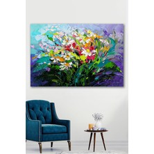 Hediyeler Kapında 50X70 Yağlı Boya Görünümlü Çiçek Kardeşliği Kanvas Tablo