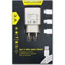 Inovaxis Tüm (Type-C) USB Cihazlarla Uyumlu 3A.HIZLI Şarj Cihazı + Kablo