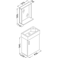 Ece Banyo Slim Smart Banyo Dolabı Sonoma Meşe