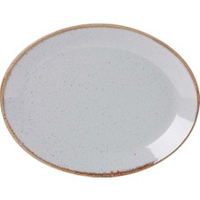 Porland Alm Seasons 31CM Gri Kayık Tabak