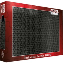 Nova Puzzle 1000 Parça İmkansız Puzzle - Siyah - Fantastik Kesim