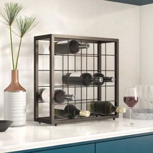 YEVA METAL Rustik Metal Şaraplık