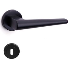 System Butto Siyah Oda Kapı Kolu