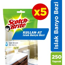 Scotch Brite Kullan-At Islak Banyo Bezi - 250 Yaprak(50*5)