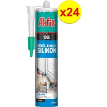 Akfix 100E Genel Amaçlı Şeffaf Silikon 280 ml 24'lü