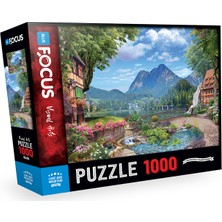 Blue Focus 1000 Parça Puzzle - Lake And Mountaın