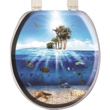 Softy Jumbo Desenli Yumuşak Klozet Kapağı Beyaz