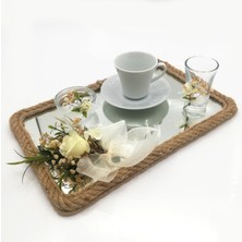 LORA DAVET Damat Kahve Fincanı TEPSISI BEYAZ 54192
