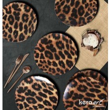 Keramika 6 Kişilik 30 Parça Leopar Kahvaltı ve Pasta Takımı