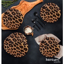 Keramika 6 Kişilik 30 Parça Leopar Kahvaltı ve Pasta Takımı