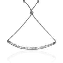 Midyat Nurtaş Gümüş Zirkon Taşlı Asansörlü Kadın Gümüş Bileklik