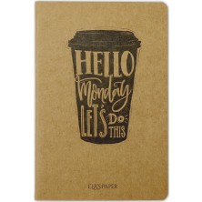 Ela's Paper Hello Monday Coffee Çizgisiz Defter