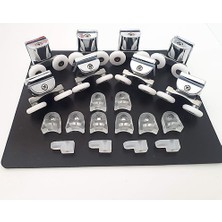 Korkmaz Cam Duşakabin Tekerleği Seti 8'li