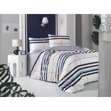 Altınbaşak Creaforce Tek Kişilik Nevresim Takımı- Striped Turkuaz