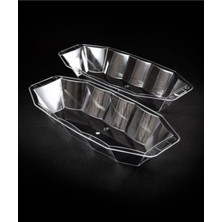 Kristal Plastik Salata Kasesi Kabı 10 Adet Kapaksız