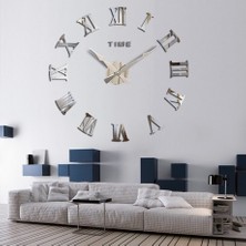 Otantik Dıy 3D Dekoratif Sticker Duvar Saati G34R-01