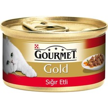 Gourmet Gold Parça Sığır Etli Kedi Konservesi 85 gr