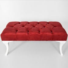 Ekon Gema Hünkar Puf Bench Bordo 90 Cm. 1. Sınıf Silinebilir  Kumaş