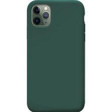 Fitcase iPhone 11 Kılıf Nano Lansman Silikon Arka Kapak Koyu Yeşil