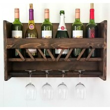 Tedarik Center Şaraplık Şarap Kadeh Rafı Mutfak Rafı Terek