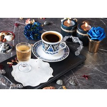 Caka Home  Kokteyl Peçetesi - Amerikan Servis Oymalı Nakışlı Krem 12 Parça Set