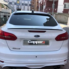 Cappafe Ford Focus Arka Cam Üstü Spoyler Rüzgarlık Kanat (ABS) Parlak Siyah 2011-2018