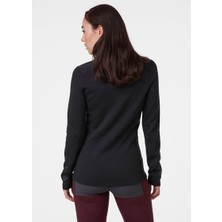 Helly Hansen Hh W Lıfa Merıno Mıdweıght Crew HHA.49378 HHA.990 Siyah Kadın Termal Içlik T-Shirt