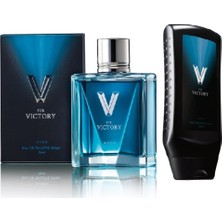 Avon V For Victory Erkek Parfüm Edt 75 ml + Saç ve Vücut Şampuanı 250 ml