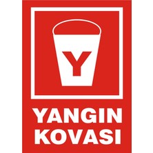 İzmir Serigrafi Yangın Kovası (Kendinden Yapışkanlı Etiket) 17,5 x 25 cm
