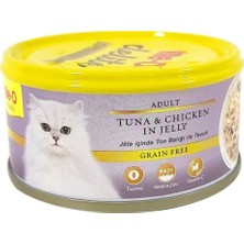 Me-O Delite Ton Balık ve Tavuklu Tahılsız Kedi Konservesi 80 gr (6 Adet)