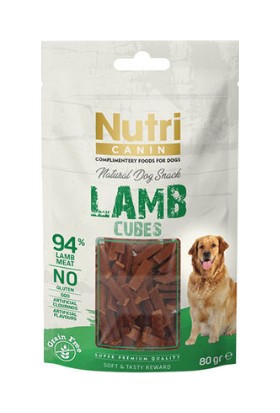Nutri Canin Lamb Cubes Kuzu Etli Tahılsız Köpek Ödülü 80 gr
