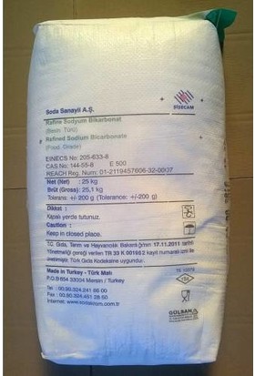Şişecam Saf Karbonat Içilebilir Sodyum Bikarbonat Besin Türü Toz Soda 25 kg
