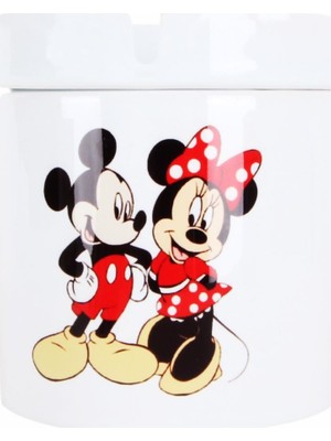 Hediyekanalı Mickey Mouse Minnie Mouse Tasarımlı Seramik Küllük