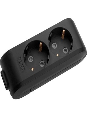 Viko Multi-Let 2 li Siyah Klemensli Çocuk Korumalı Grup Priz 90133200