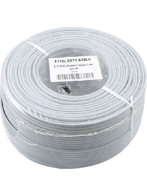 Eyfel EF-C250 2+1 2x0.22 Folyolu Lüks Cctv Kablo - 250M