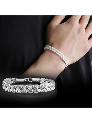 Tesbihname El İşçiliği Gümüş Renk 1000 Ayar Gümüş Kazaz Bileklik