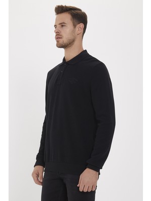 Lee Cooper Newblend Erkek Polo Yaka Sweatshirt