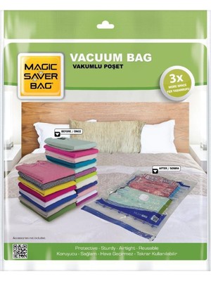 Magic Saver Bag 2'li Xlarge Vakumlu Poşet Seti