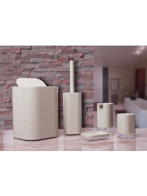 Primanova Klar 5 Parça Banyo Seti Bej