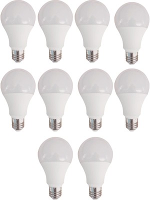 N&D Lighting 9watt E-27 Duylu Yüksek Lümen Led Ampul ( Beyaz Işık 10 Adet)