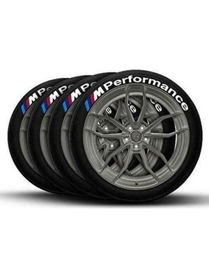 Ps Stickers Lastik Yazısı M Performance Araç Motorsiklet Lastik Yazı Stiker 25mm 4adet